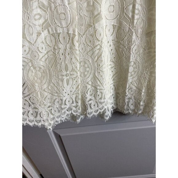 NWT Altar’d State Size M Cream Lace Dress Sleeveless Short Shift Fully Lined - Picture 6 of 10